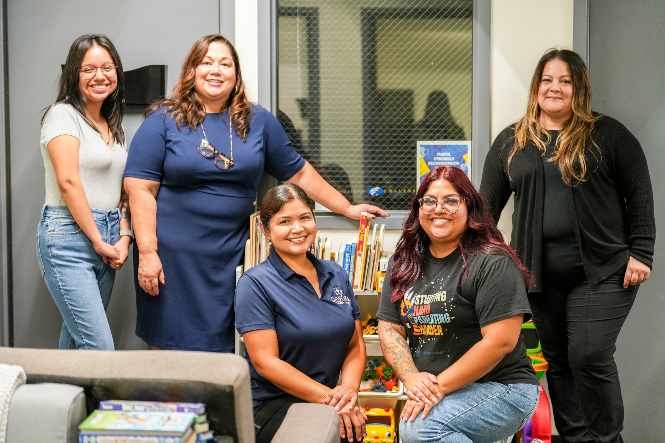 Photo of the grads to be center