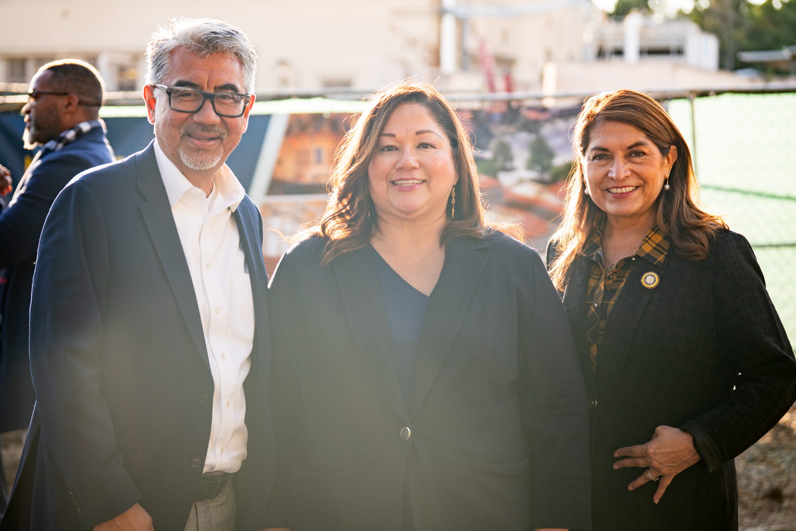From right: Assemblywoman Sharon Quirk-Silva, President Cynthia Olivo, and Assemblywoman Quirk-Silva's husband Jesus Silva