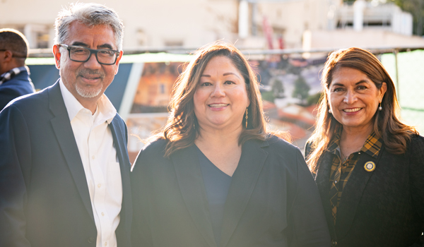 President with Chancellor at event