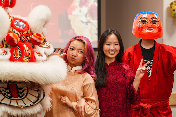 Students celebrating Lunar New Year